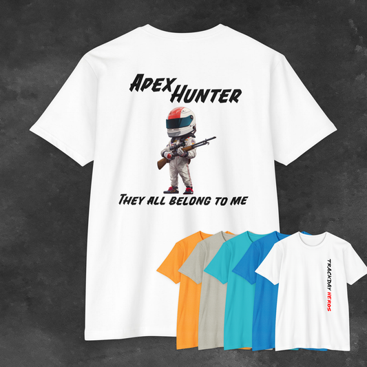 Apex Hunter  - Trackday Heroes Unisex T-Shirt, Funny Racing Tee, Gift for Car Enthusiasts, Track Day Apparel, Casual Comfortable Top